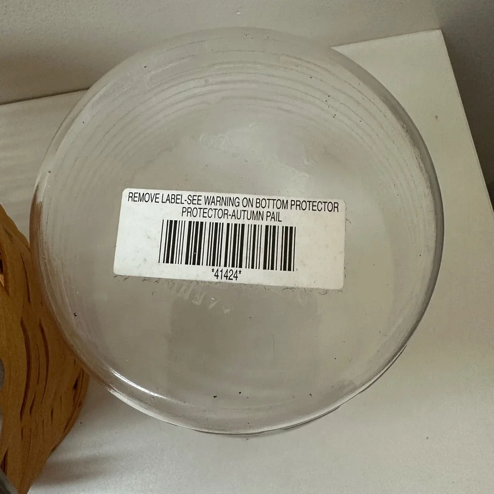 Longaberger Classic Autumn Pail Basket 2002 with Protector and Pamphlet 10068